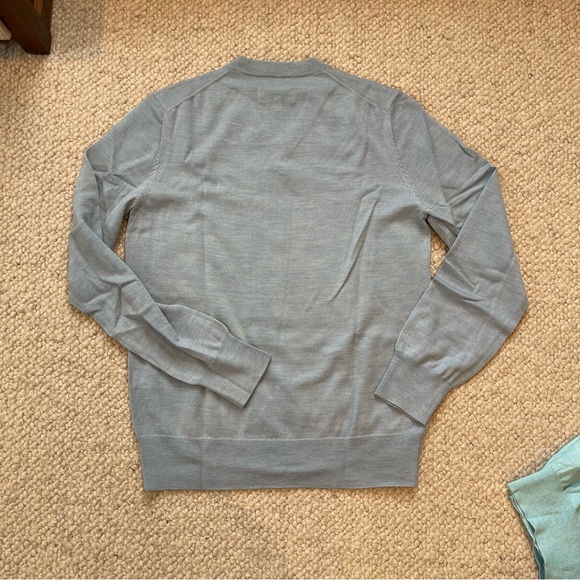 Jack Spade Bleecker Street M Gray/Blue V-Neck Sweater - Picture 6 of 6